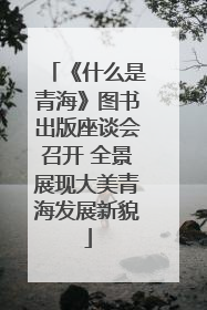《什么是青海》图书出版座谈会召开 全景展现大美青海发展新貌