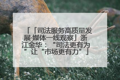 「司法服务高质量发展·媒体一线观察」浙江金华：“司法更有为”让“市场更有力”