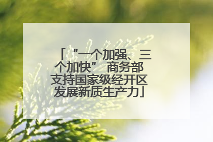 “一个加强、三个加快” 商务部支持国家级经开区发展新质生产力