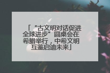 “古文明对话促进全球进步”圆桌会在希腊举行，中希文明互鉴启迪未来