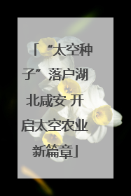 “太空种子”落户湖北咸安 开启太空农业新篇章
