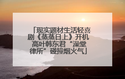 现实题材生活轻喜剧《蒸蒸日上》开机 高叶韩东君“澡堂律所”碰撞烟火气