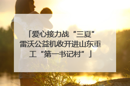 爱心接力战“三夏” 雷沃公益机收开进山东重工“第一书记村”