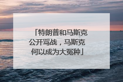 特朗普和马斯克公开骂战，马斯克何以成为大冤种