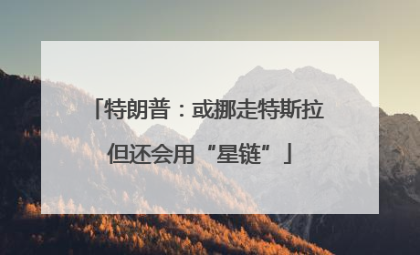特朗普：或挪走特斯拉 但还会用“星链”