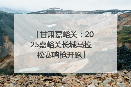甘肃嘉峪关：2025嘉峪关长城马拉松赛鸣枪开跑