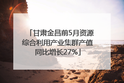甘肃金昌前5月资源综合利用产业集群产值同比增长27%