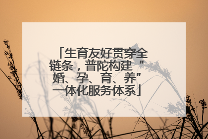 生育友好贯穿全链条，普陀构建“婚、孕、育、养”一体化服务体系