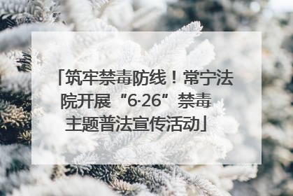 筑牢禁毒防线！常宁法院开展“6·26”禁毒主题普法宣传活动