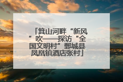 箕山河畔“新风”吹——探访“全国文明村”鄄城县凤凰镇酒店张村