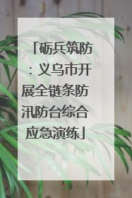 砺兵筑防：义乌市开展全链条防汛防台综合应急演练