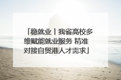 稳就业丨我省高校多维赋能就业服务 精准对接自贸港人才需求