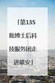 第135批博士后科技服务团走进雄安