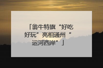 翁牛特旗“好吃好玩”亮相通州“运河西岸”