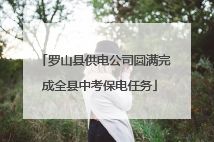 罗山县供电公司圆满完成全县中考保电任务
