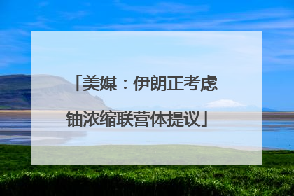 美媒：伊朗正考虑铀浓缩联营体提议
