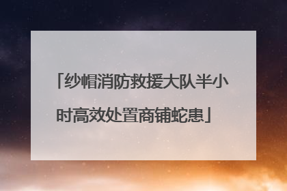 纱帽消防救援大队半小时高效处置商铺蛇患