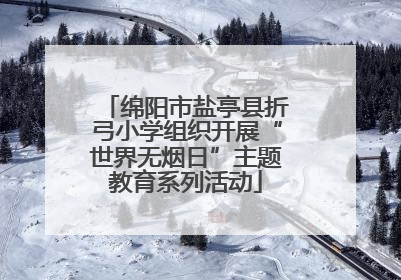 绵阳市盐亭县折弓小学组织开展“世界无烟日”主题教育系列活动