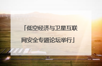 低空经济与卫星互联网安全专题论坛举行