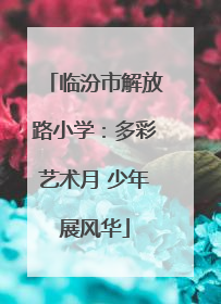 临汾市解放路小学：多彩艺术月 少年展风华