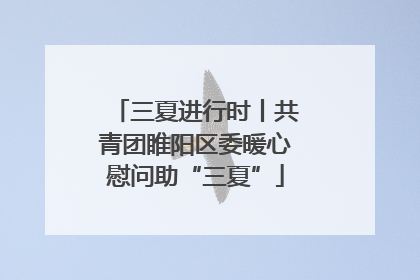 三夏进行时丨共青团睢阳区委暖心慰问助“三夏”