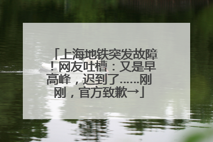 上海地铁突发故障！网友吐槽：又是早高峰，迟到了……刚刚，官方致歉→