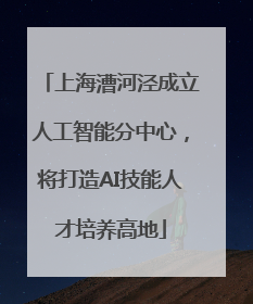 上海漕河泾成立人工智能分中心，将打造AI技能人才培养高地