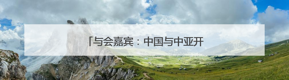 与会嘉宾：中国与中亚开展人工智能合作前景广阔