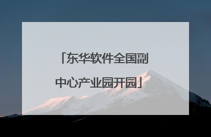 东华软件全国副中心产业园开园