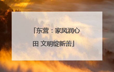东营：家风润心田 文明绽新蕾