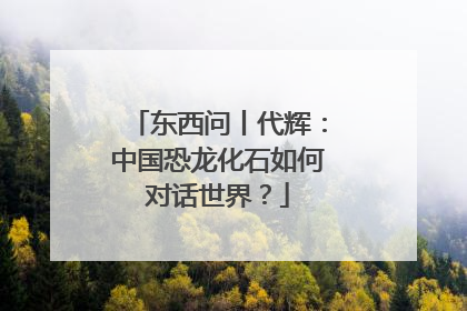 东西问丨代辉：中国恐龙化石如何对话世界？