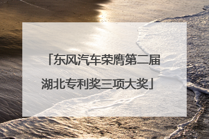 东风汽车荣膺第二届湖北专利奖三项大奖