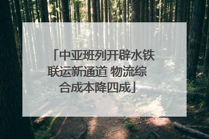 中亚班列开辟水铁联运新通道 物流综合成本降四成