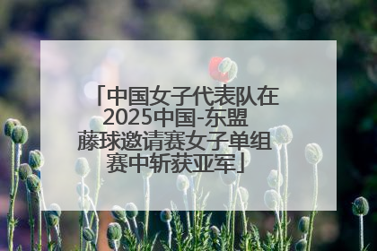 中国女子代表队在2025中国-东盟藤球邀请赛女子单组赛中斩获亚军