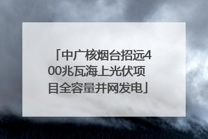 中广核烟台招远400兆瓦海上光伏项目全容量并网发电