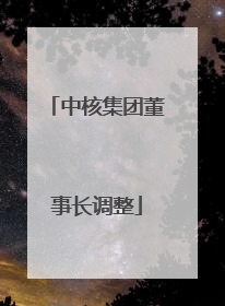 中核集团董事长调整