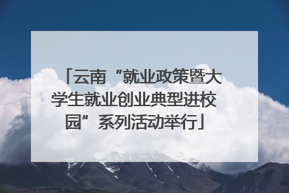 云南“就业政策暨大学生就业创业典型进校园”系列活动举行