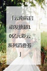 云南省启动发放超10亿元彩云系列消费券