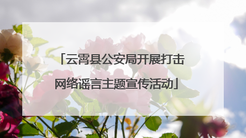 云霄县公安局开展打击网络谣言主题宣传活动