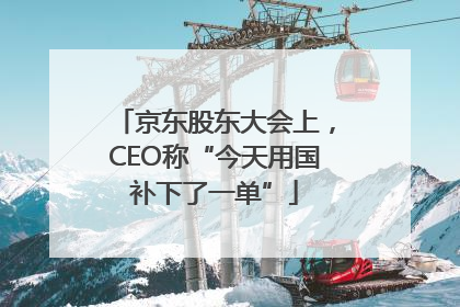 京东股东大会上，CEO称“今天用国补下了一单”