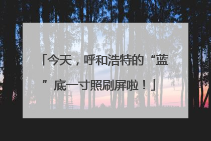 今天，呼和浩特的“蓝”底一寸照刷屏啦！