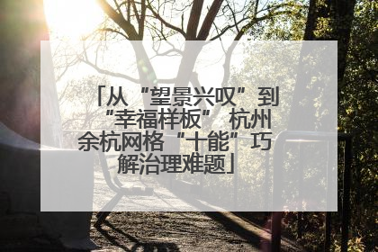 从“望景兴叹”到“幸福样板” 杭州余杭网格“十能”巧解治理难题