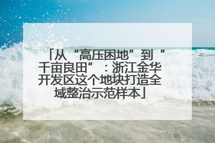 从“高压困地”到“千亩良田”：浙江金华开发区这个地块打造全域整治示范样本