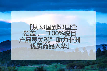 从33国到53国全覆盖，“100%税目产品零关税”助力非洲优质商品入华