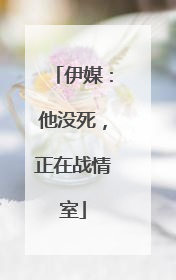 伊媒：他没死，正在战情室