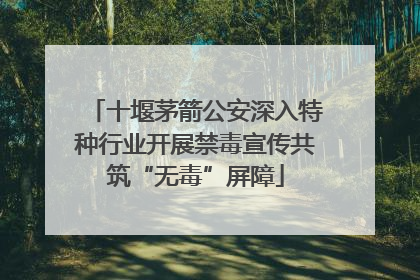 十堰茅箭公安深入特种行业开展禁毒宣传共筑“无毒”屏障