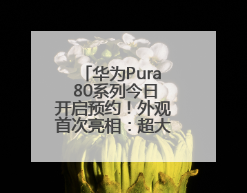 华为Pura 80系列今日开启预约！外观首次亮相：超大三角镜头模组