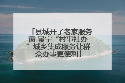 县城开了老家服务窗 景宁“村事社办”城乡集成服务让群众办事更便利