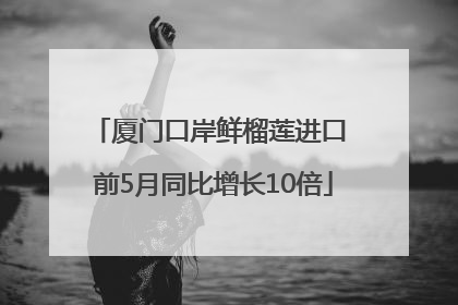 厦门口岸鲜榴莲进口 前5月同比增长10倍