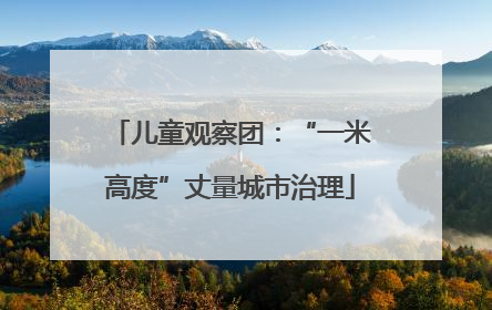儿童观察团：“一米高度”丈量城市治理
